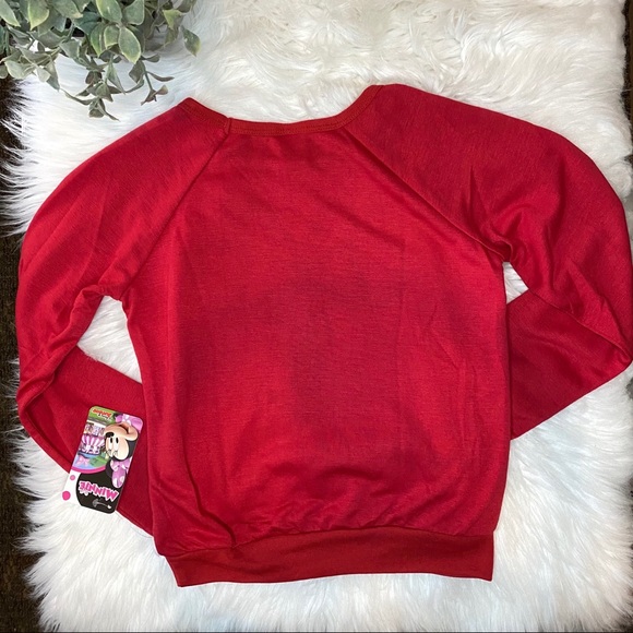 NWT Disney Minnie Mouse Red & White Sweatshirt 6X - Picture 2 of 8